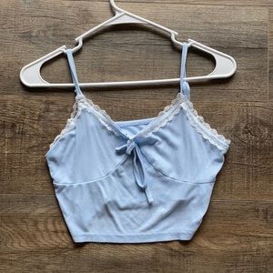 Lace light blue SHIEN crop top!